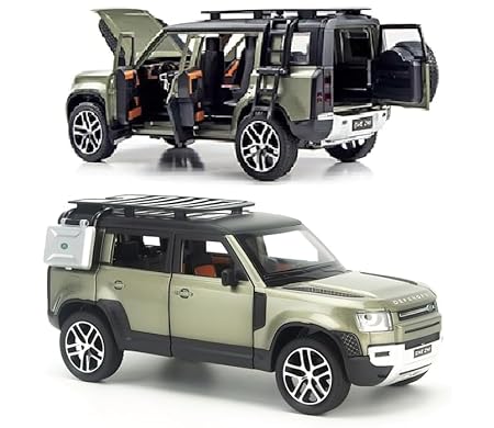 eErlik Range Rover Big Size Defender 1:32 Scale Model Car Exclusive Alloy Metal Pull Back Die-Cast Car Metal Pullback Toy Car With Openable Doors&Light Music Best Gifts Toys Kids?Colors As Per Stock?